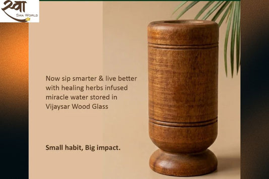 Vijaysar Wood Healing Glass: Natural Blood Sugar Support