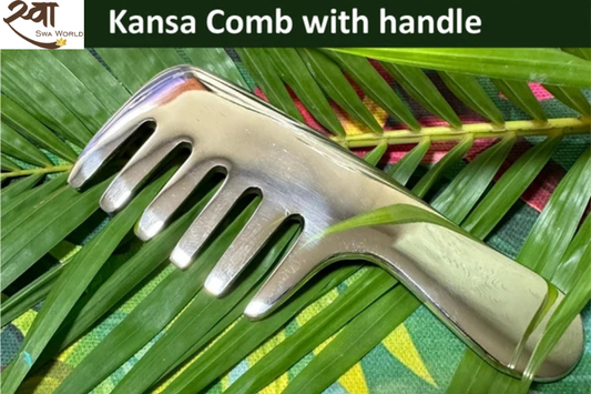 Give Your Hair the Ayurvedic Care It Deserves with Kansa Comb with Handle