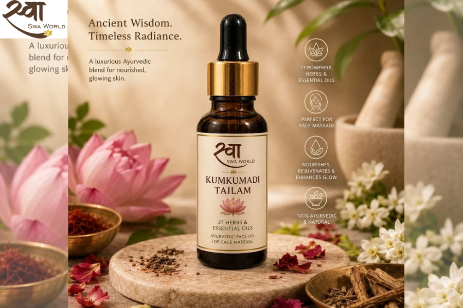 Kumkumadi Tailam (15ml) | Nourishing Radiant Skin | Swa