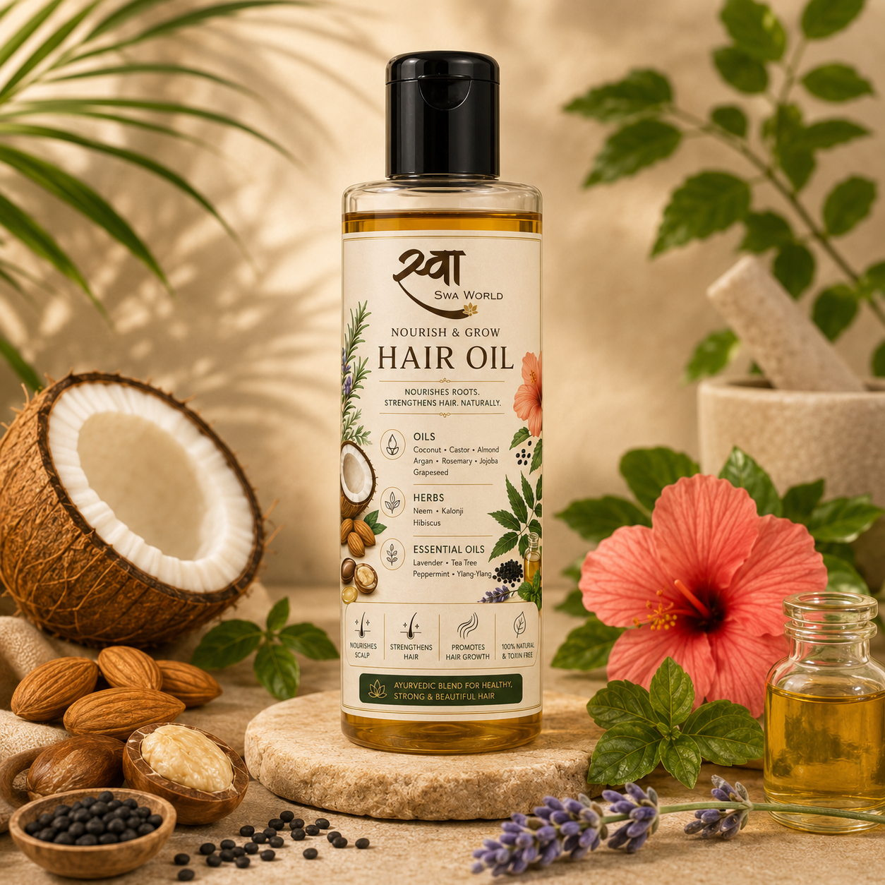 Swa World Nourish & Grow Hair Oil (100 ml)