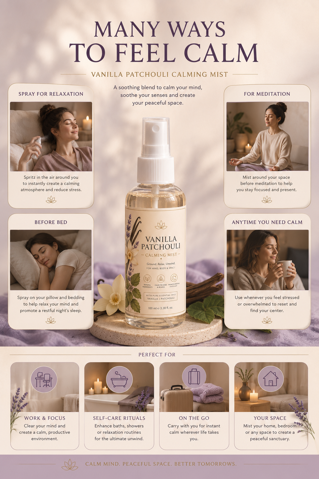 Vanilla Patchouli Calming Mist