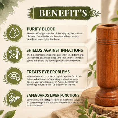 Vijaysar Wood Healing Glass