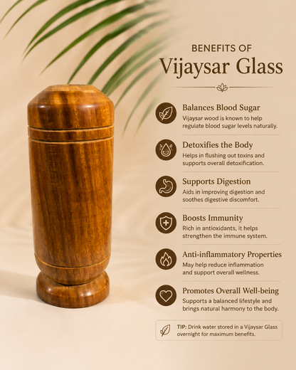 Vijaysar Wood Healing Glass