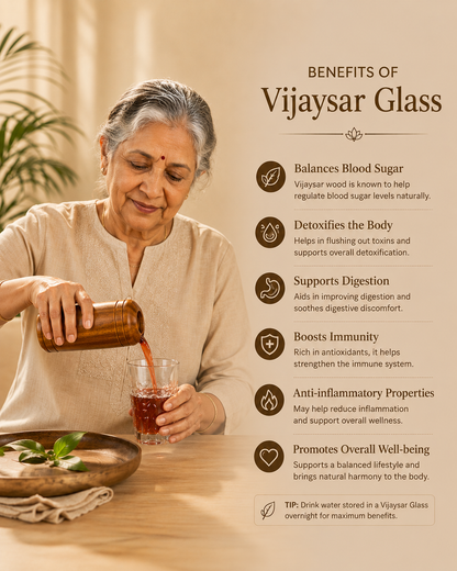 Vijaysar Wood Healing Glass