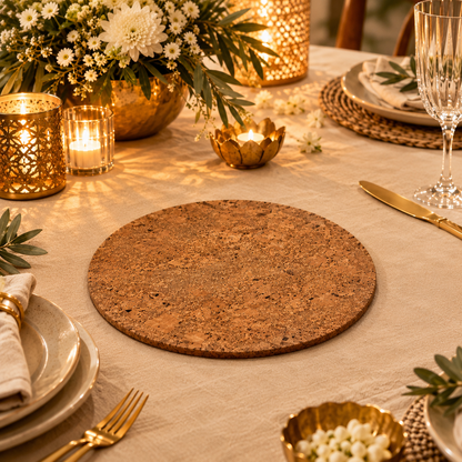 Round Cork Table Mats Set of 4