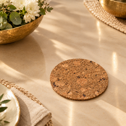 Round Cork Coasters set of 6