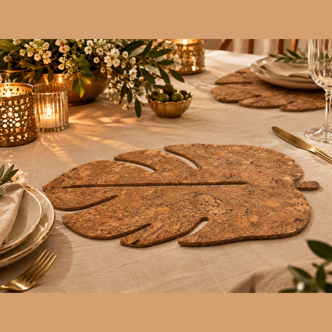 Leaf Cork Table Mat Set of 4