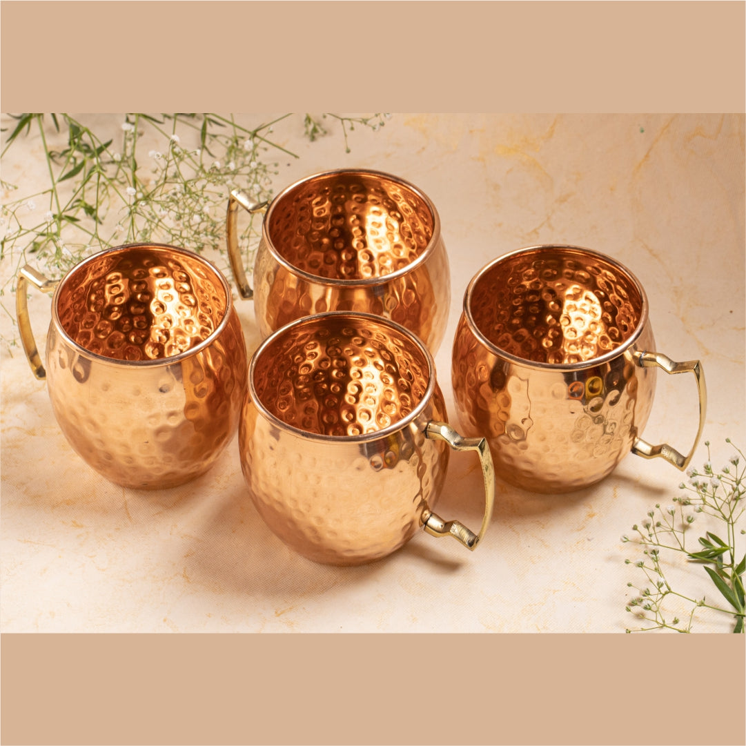 Copper Water Mugs (Set of 4)