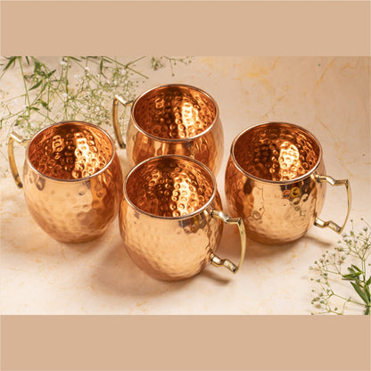Copper Water Mugs (Set of 4)