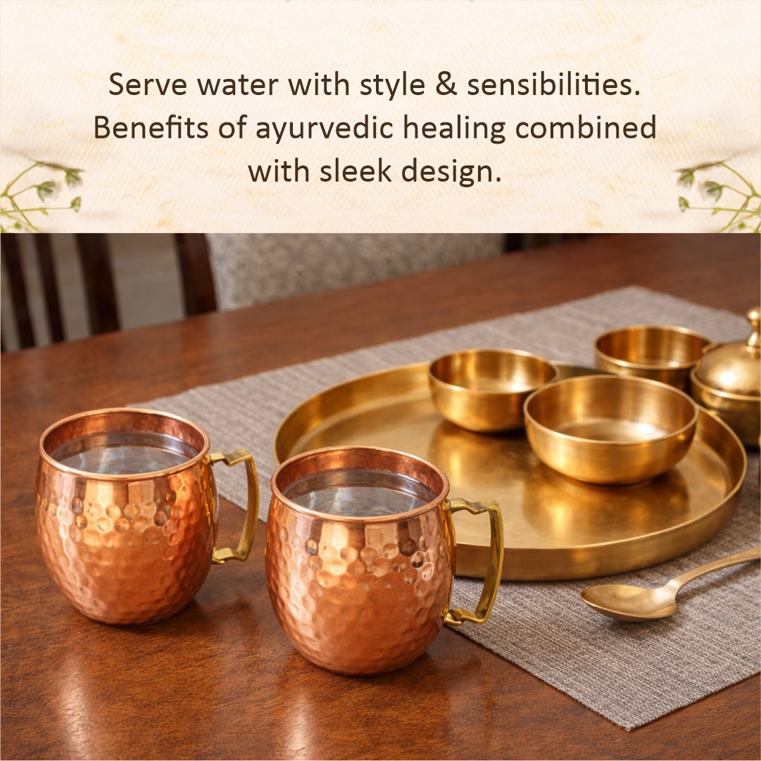 Copper Water Mugs (Set of 2)