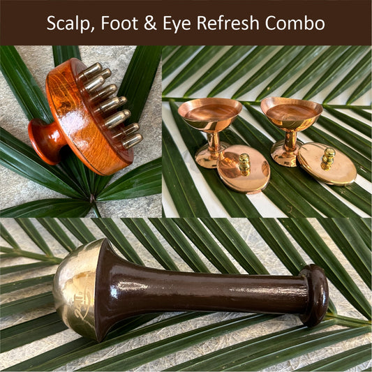 Scalp, foot & eye refresh combo