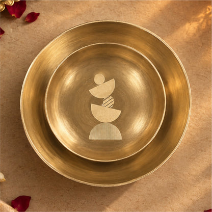 Gift Set Bronze-SAMATTVA Set of 2 Serving Plates
